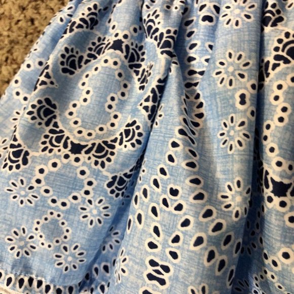 Marmellata Dress Girls 6 Used Blue White - Picture 11 of 11